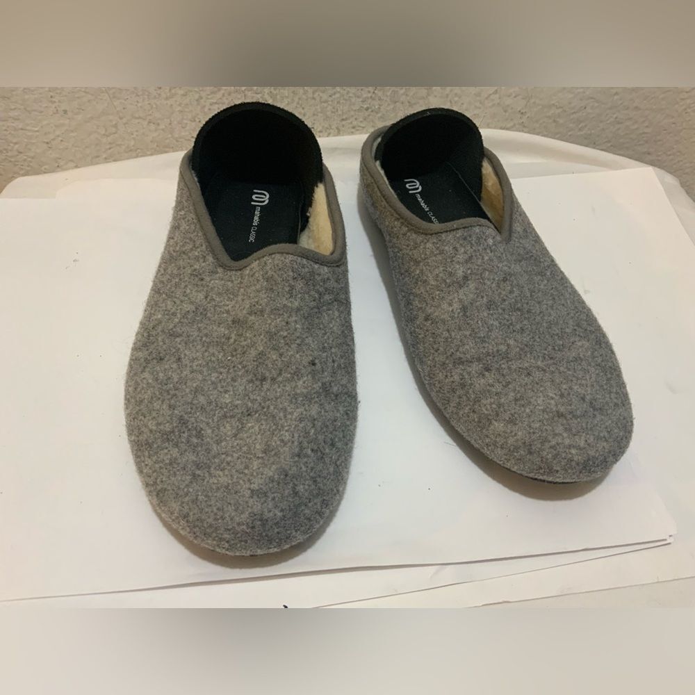Mahabis Curve Classic Wool Slippers Size 45